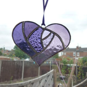 Purple heart suncatcher.